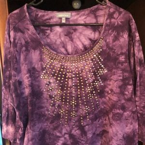 Purple 3/4 length sleeve top